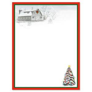 Winter Barn Christmas Letter Papers