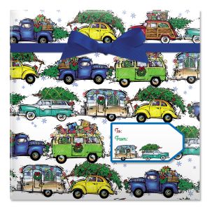 Christmas Vacation Jumbo Rolled Gift Wrap and Labels