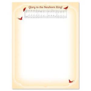 Musical Carol Christmas Letter Papers