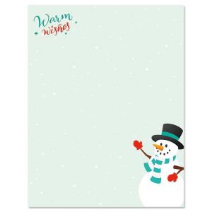 Snowy Holiday Christmas Letter Papers