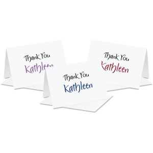 Elegant Thank You Note Cards  (3 Color Choices)