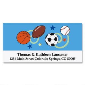Sports Balls Deluxe Address Labels