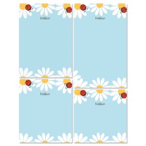 Ladybug Daisy Personalized Notepad Set