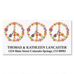 Peace Sign Deluxe Address Labels