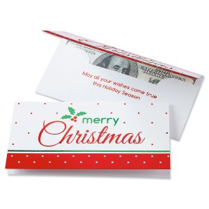 Foil Merry Christmas Cash Card Holders
