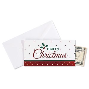 Foil Merry Christmas Cash Card Holders