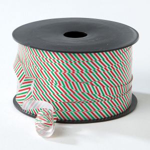 Red & Green Stripes Christmas Curling Ribbon - BOGO