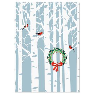 Aspens with Wreath Religious Christmas Cards