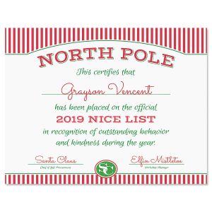 Santa's Personalized Certificate of Goodness
