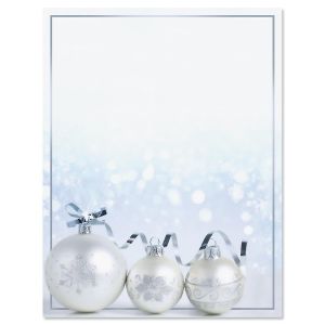 Shimmering Ornaments Christmas Letter Papers
