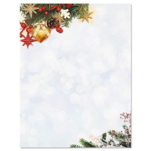 Holiday Sparkle Christmas Letter Papers