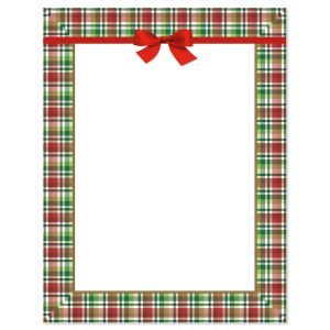 Christmas Plaid Christmas Letter Papers