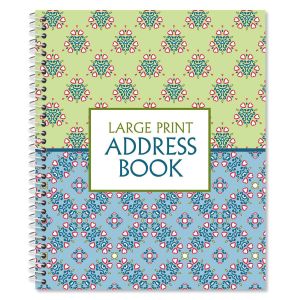 Fresh Patterns Large Print Address Book