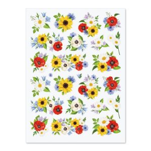 Poppies, Sunflowers & Daisies Stickers