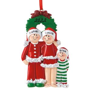 PJ Family Hand-Lettered Christmas Ornament
