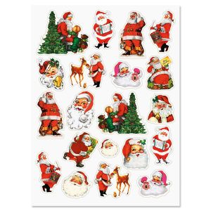 Retro Santa Stickers