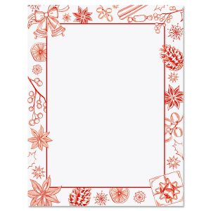Holiday Sketch Christmas Letter Papers