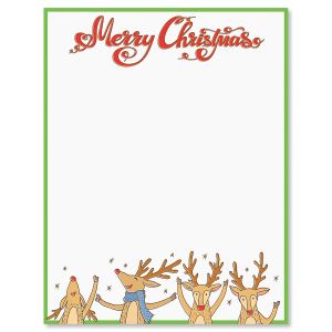 Reindeer Christmas Letter Papers