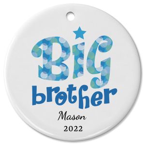 Big Brother Ceramic Personalized Christmas Ornament