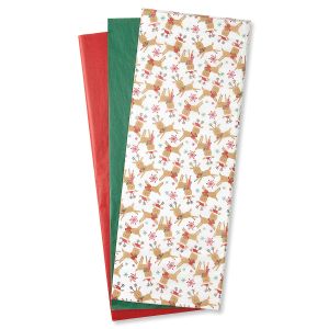 Festive Reindeer Tissue Sheets - BOGO