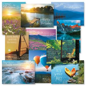 Scenic Birthday Greeting Cards Value Pack