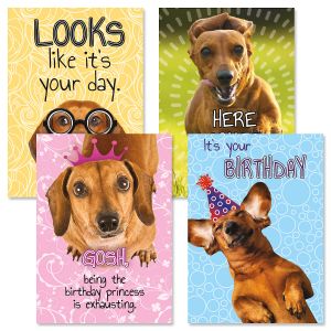 Dachshund Birthday Cards and Seals