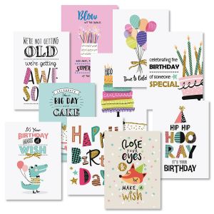 Simple Wishes Birthday Greeting Cards Value Pack