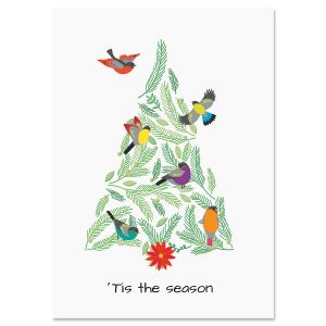 Birds In Tree Christmas Cards