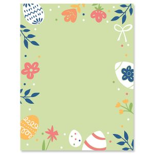 Egg and Flowers Easter Letter Papers