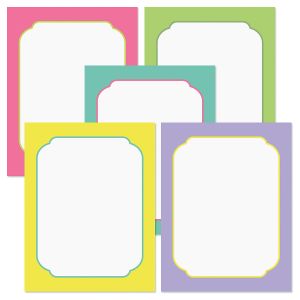 Color Borders Letter Papers (5 Colors)