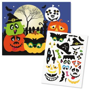 Halloween Background Scenes and Stickers