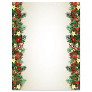Fir Branches Deluxe Christmas Letter Papers