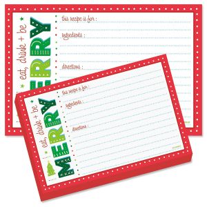 Merry Christmas Recipe Cards