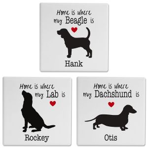 Dog Personalized Ceramic Coasters