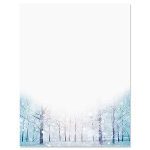 Winter Forest Christmas Letter Papers