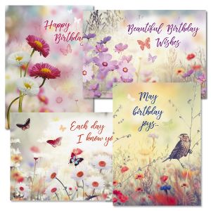 Floral Birthday Faith Cards and Seals