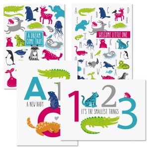 Animal Alphabet Baby Cards and Seals