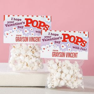 Personalized Popcorn Valentines