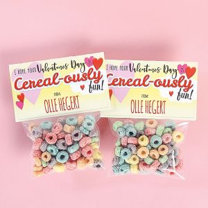 Personalized Cereal Card Valentines