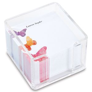 Butterfly Days Personalized Note Sheets in a Cube