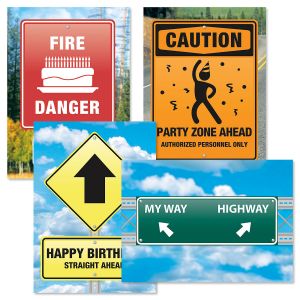Road Signs Birthday Cards and Seals