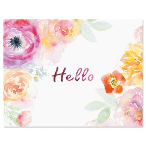 Watercolor Floral Note Cards - BOGO