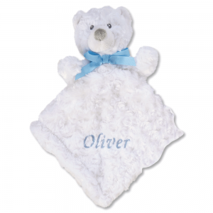 Blue Cuddle Personalized Bear Blanket