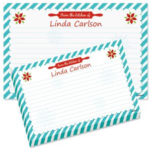 Christmas Kitchen Personalized Recipe Cards