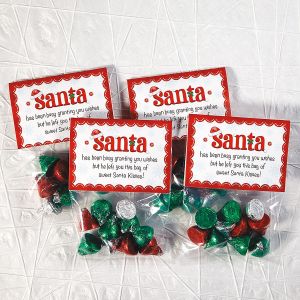 Santa Kisses Bags and Toppers