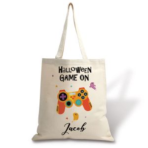 Kids' Gamer Halloween Personalized Canvas Tote