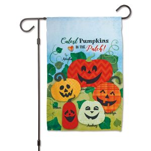 Little Pumpkins Personalized Halloween Garden Flag