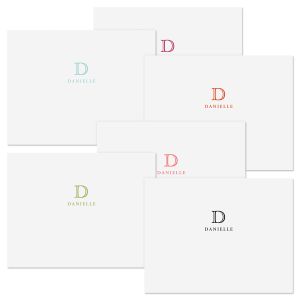 Classic Initial Personalized Note Cards