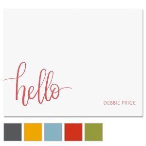 Handwritten Hello Personalized Note Card