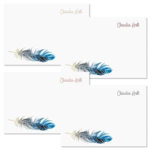 Boho Feather Personalized Note Cards